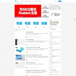 「独家修复」wordpress博客资讯自媒体模板Rabbit主题3.0下载-专为seo而生