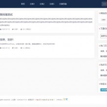 「亲测」WP个人博客主题wp-Concise，php宽屏简约博客源码下载